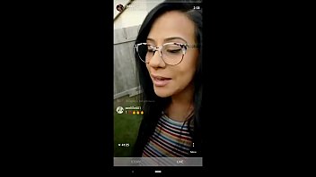 Husband surpirses IG influencer wife while she's live. Cums on