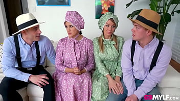 Amish Stepmoms Penny Barber and Pristine Edge Swap Dicks