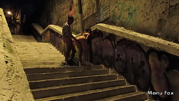 Security camera captures couple having sex on the street in