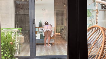 New Neighbor Watches On Me And Jerking Off! Stranger Fuck