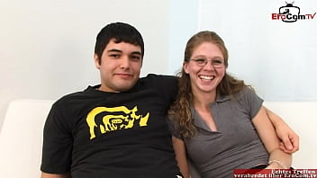 Skinny Wife with glasses fucks a BBC infront of the