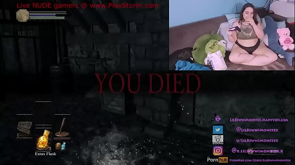 Nerdy BBW playing video games then punishing herself for playing