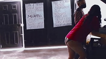 Seducing the technician at home (Delivery). I call the young