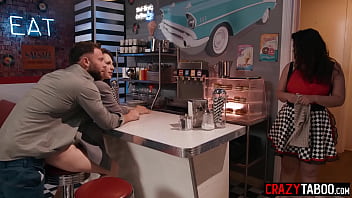 Cute brunette teen Liz Jordan served perfect dinner for big