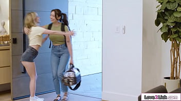 WTF are you licking my busty milf stepmom for behind