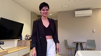 Petite Short Hair Teen Secretary Fucks her Boss - POV