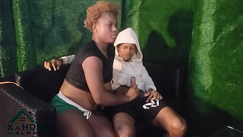 Hot Karashika rides big cock at the pool side after