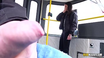 Woman watches me jerking off on a tram! # Stacy