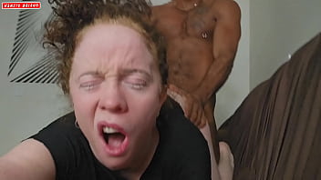 Stepfather fucks his stepdaughter on the couch she films until