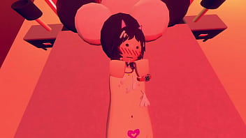 20 years old cat girl in rec room VR [