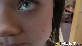 Brunette cheats on her boyfriend for cash at a bowling