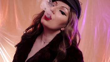 ASMR: fur coat, leather gloves, vaping (Arya Grander)