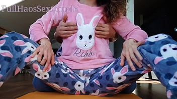 Stepdaddy teasing small tits asian teen 18 yo and masturbate