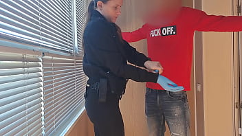 This bitch from the airport security was fucking around a