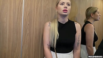 A Good French Blonde Stuck And Fucked In An Elevator