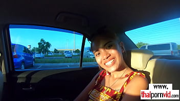 Petite small titted amateur asian teen Cherry relaxing on a