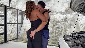 Perfect tits ebony MILF fucks a big cock, Latina Carla