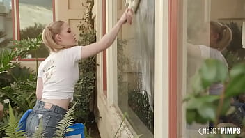 Emma Starletto Hot Petite Blonde Spinner Gets Wet and Tempts