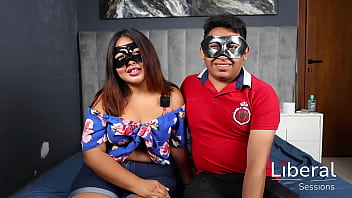 Cuckold lends his wife to be fucked by three black