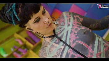 Alternative TATTOO teen gets POV fucked - rough fuck deepthroat