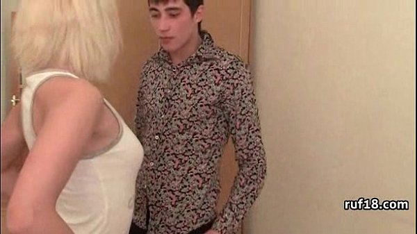 Horny teen enjoys hard cock