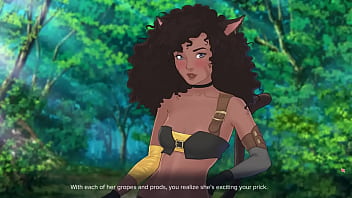 Cat girl sucks big cock