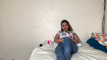 Sexy girl masturbating with hand