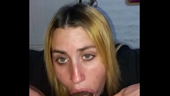 White blonde swallows it all and receives it all in