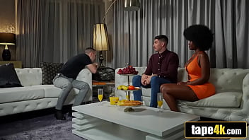Tricking Swinger Couple Into Having Sex with Stunning Ebony Wife