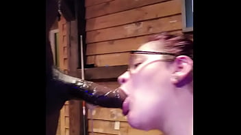 White Slut Wife Doing What She Loves Best Sucking Big