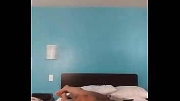 Stretching out young ebony hoe at the Telly