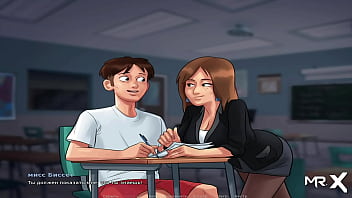 SummertimeSaga - Teacher sat on top and gave her reward