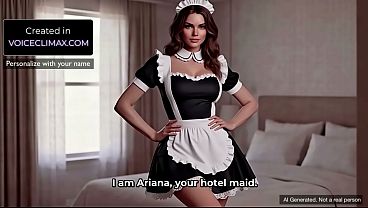 Hot Hotel Maid finds you jerking off and she wants