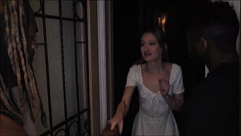 "HELP ME PLEASE!!" Locked out slut gets DRAGGED inside by