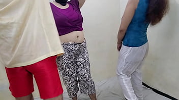 Unique threesome anal fucking of mother-in-law (Saas) and wife, indian