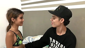 Hot kisses and tit licking for a petite girl FULL