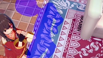 KonoSuba Hentai - Megumin Handjob with cumshot in her face