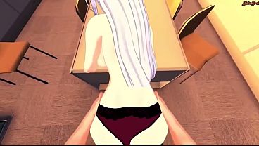 POV fucking Rossweisse then cumming in her pussy - Hentai.