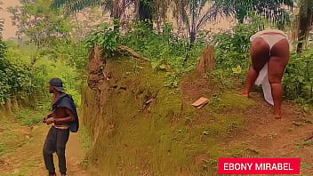 Our lady the queen of forest fuck with a stranger