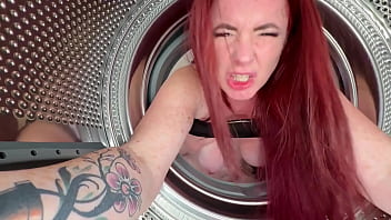 My MILF Stepmom Gets Stuck in The Washer Again So