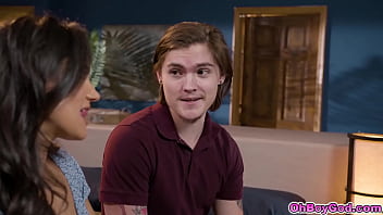 Freya Parker turned on by Penny Barbers silver tongue and