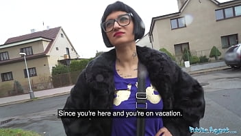 Public Agent French babe Candy Scott has her wet pussy