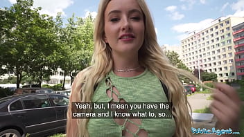 Public Agent Hot young blonde wants strangers big cock for