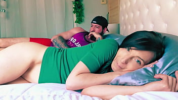 British Stepsister Forgot To Wear Panties To Bed - Stepbrother