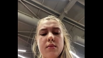 Workout with masturbate in public