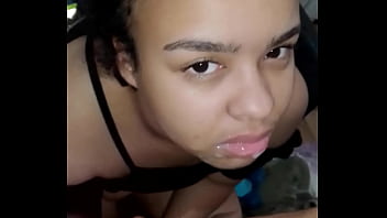 CUMMING ON THE FACE OF THE NASTY BRUNETTE WHO LIVES