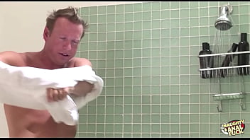 Big ass blonde fucks her handyman in the bathroom and