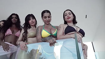 9 GIRLS VS 4 BOYS MEGA ORGY AT THE MANSION