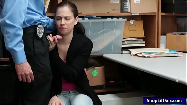 Tight teen thief gives head and gets pounded by LP