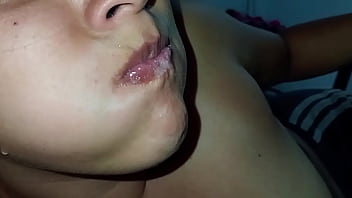 My ex wanted to taste me again and swallowed all